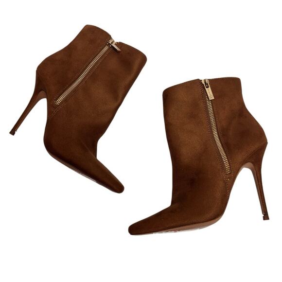 JESSICA SIMPSON BROWN JS-CHELSEA WOMEN 5M ZIP UP BOOTS BRAND NEW NO BOX - Picture 1 of 6
